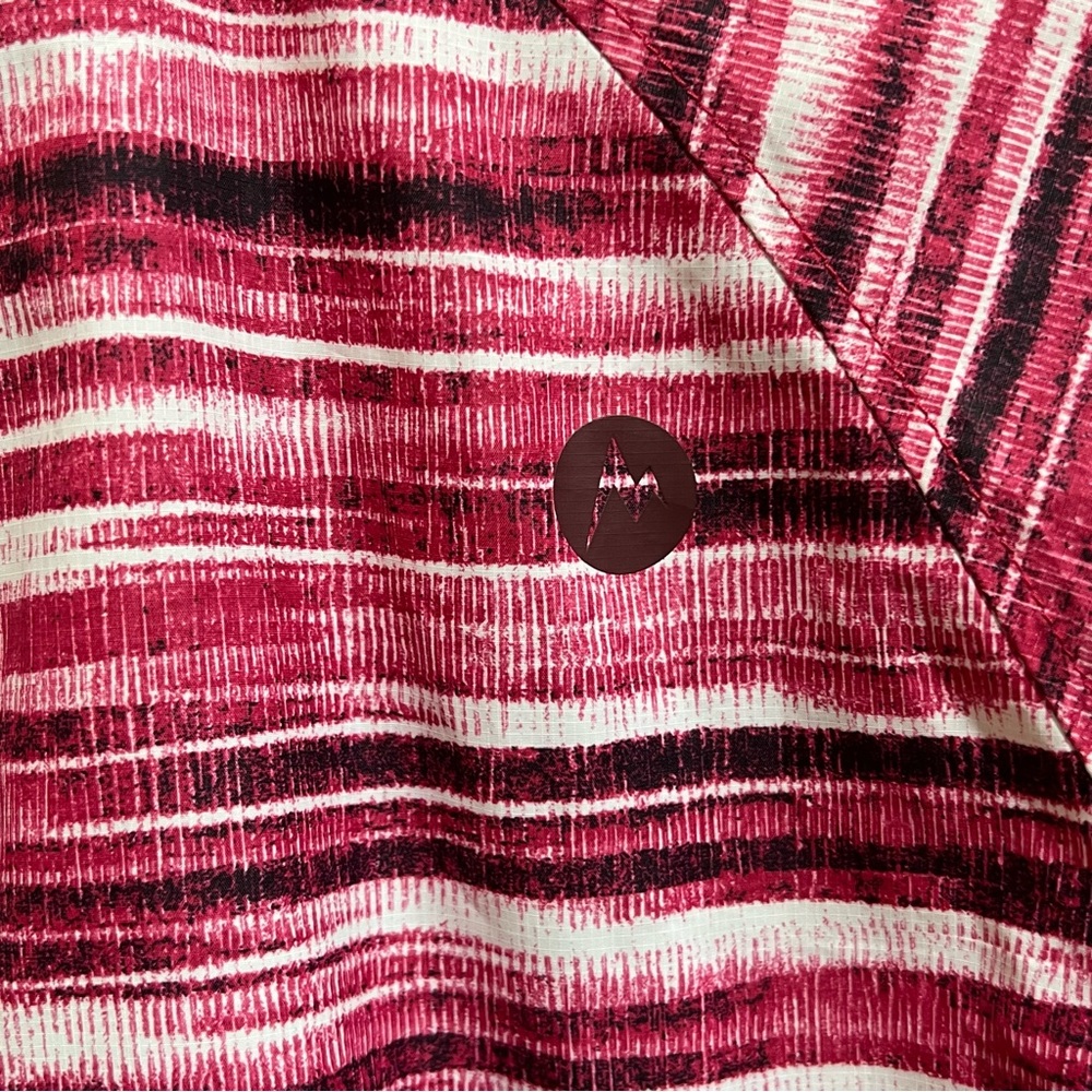 Marmot‎ women's size XL lightweight hooded windbreaker jacket pink thumbholes - Picture 6 of 14